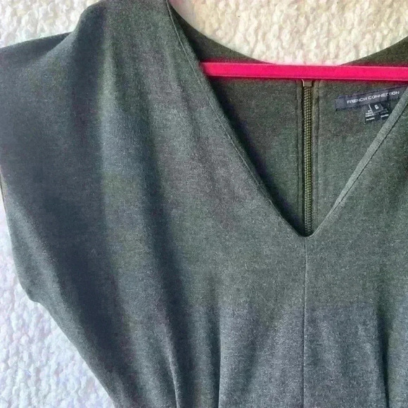 French Conmection | Mini grey viscose dress size 6 - Picture 2 of 3